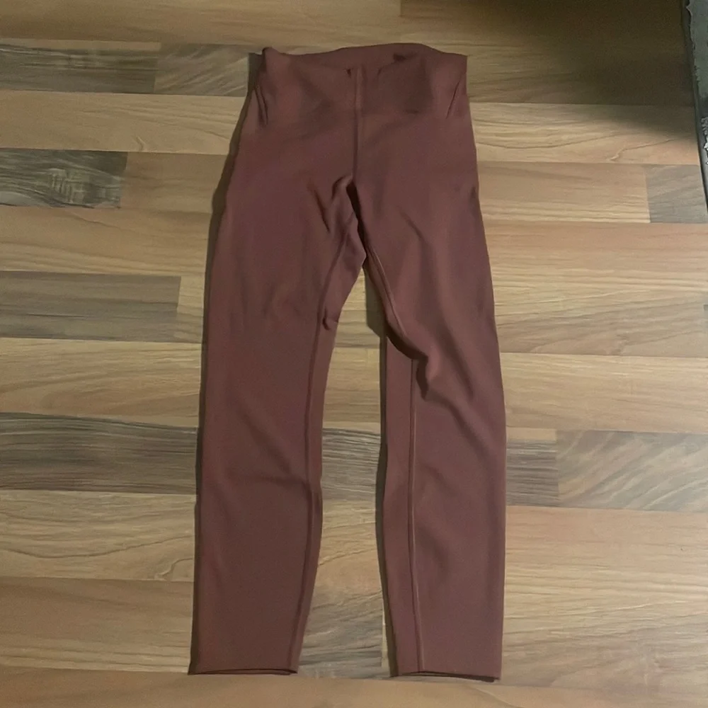 Lululemon mid-rise mulled wine (like a dark pink!) leggings - Picture 1 of 3